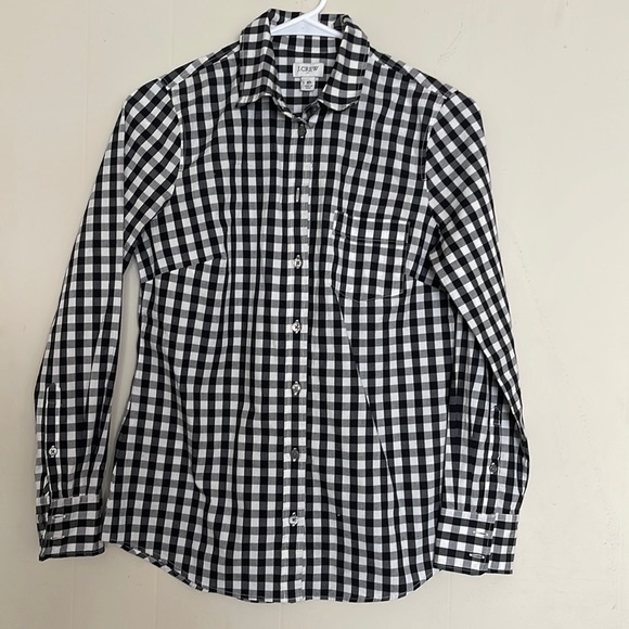 Black and white checkered long sleeve shirt - Picture 1 of 2